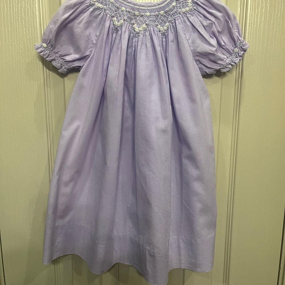 Strasburg purple smocked dress.